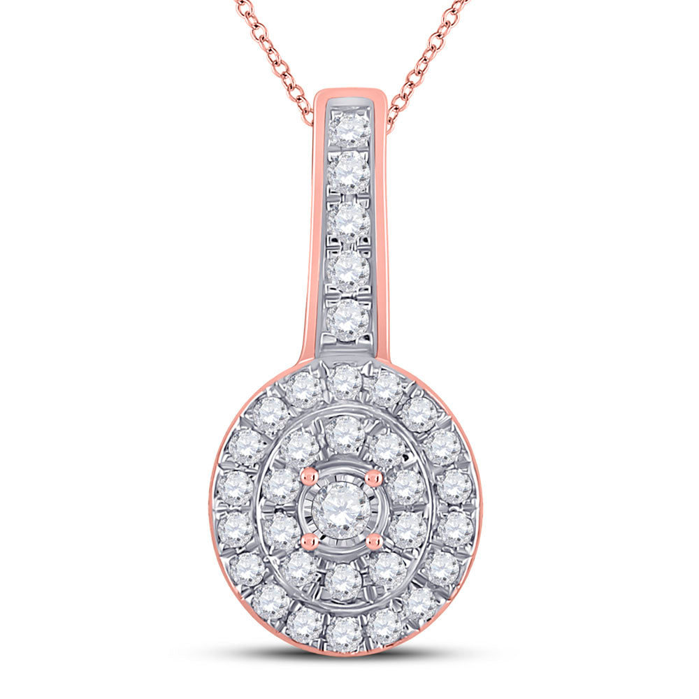 1/3CT-DIA CN MICRO-PAVE FASHION VOAL PENDANT