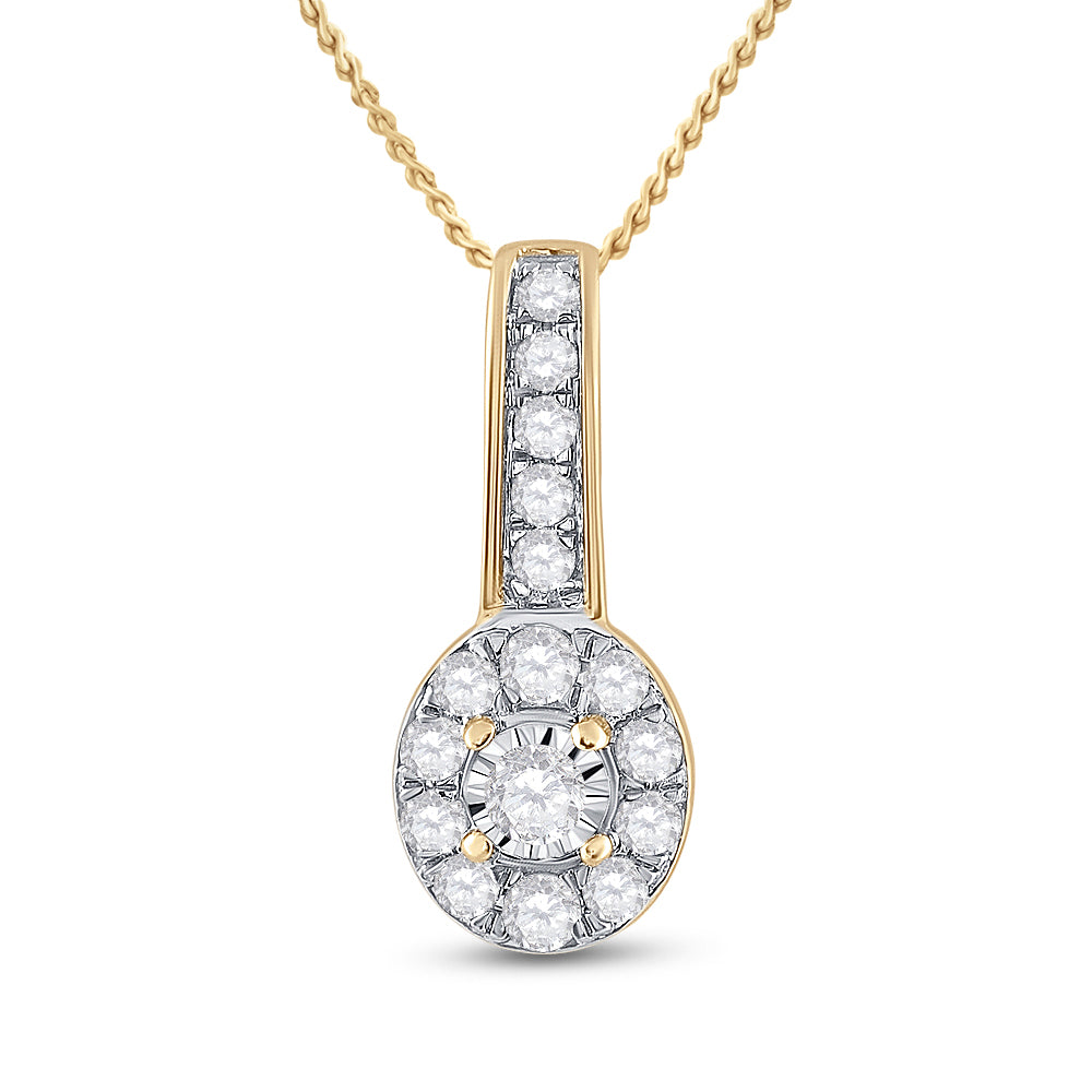 1/4CT-DIA CN MICRO-PAVE FASHION ROUND PENDANT