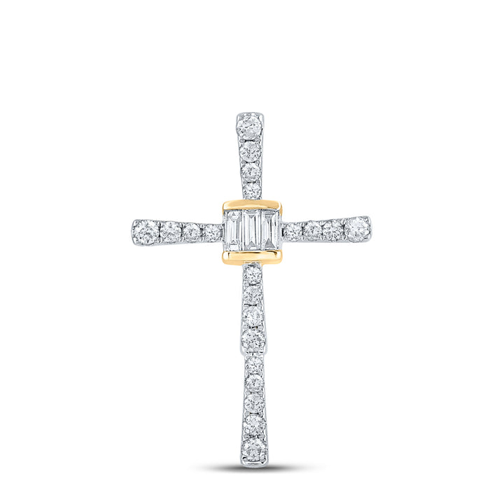 5/8CT-DIA ANA M CROSS PENDANT