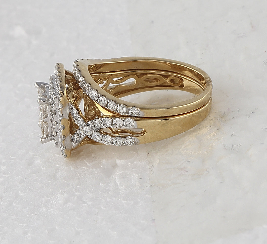 1 7/8CT-DIA ANA M BRIDAL SET