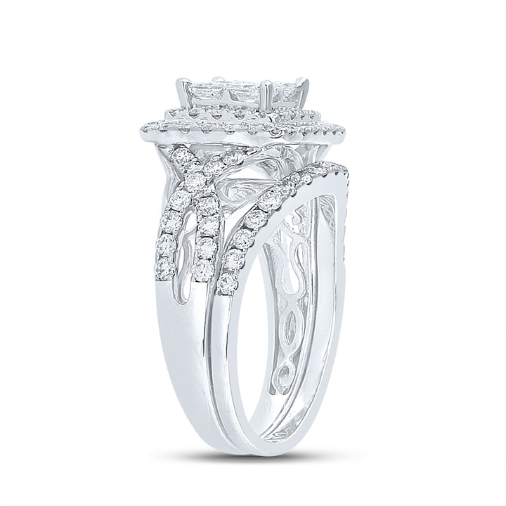 1 7/8CT-DIA ANA M BRIDAL SET