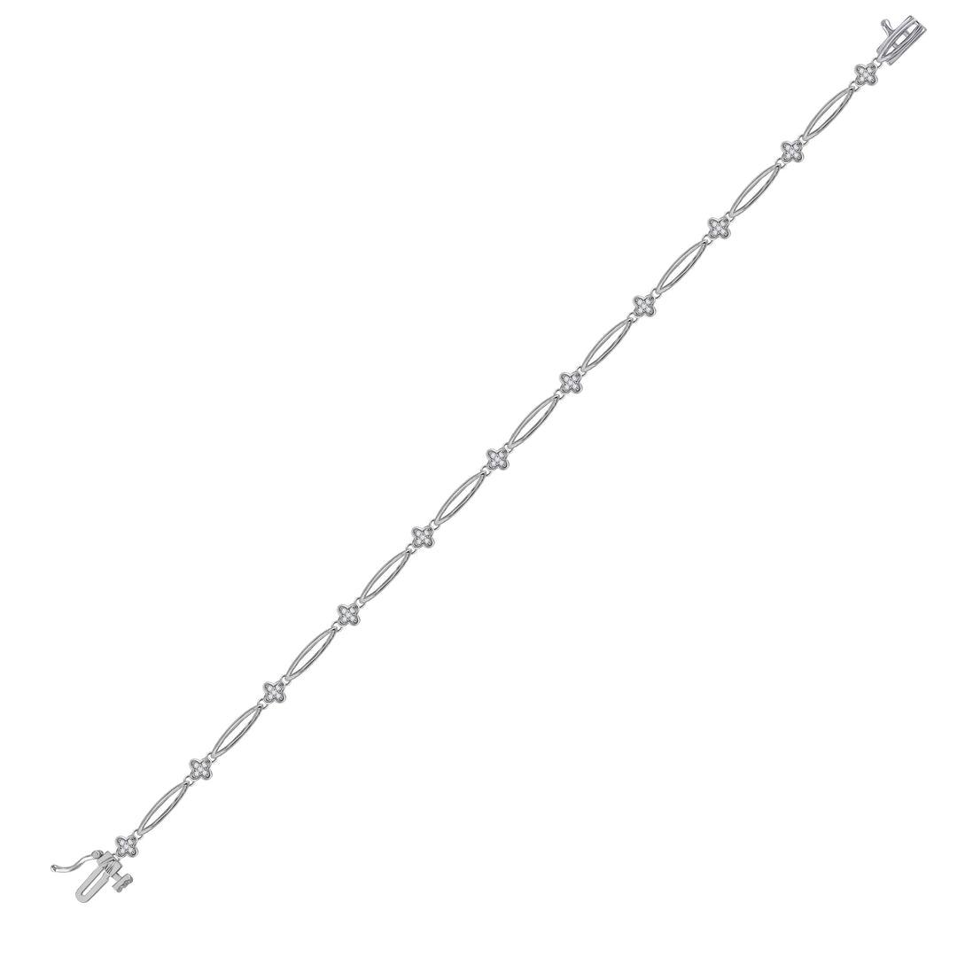 Sterling Silver Women's Diamond Bracelet 1/6 ctw