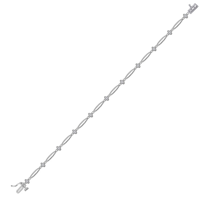 Sterling Silver Women's Diamond Bracelet 1/6 ctw