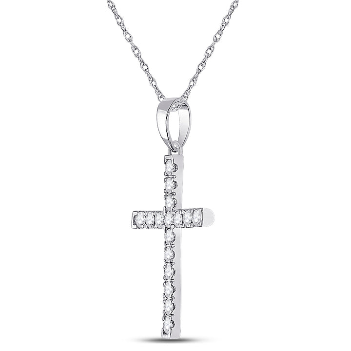 1/3CT-DIA CN CROSS PENDANT