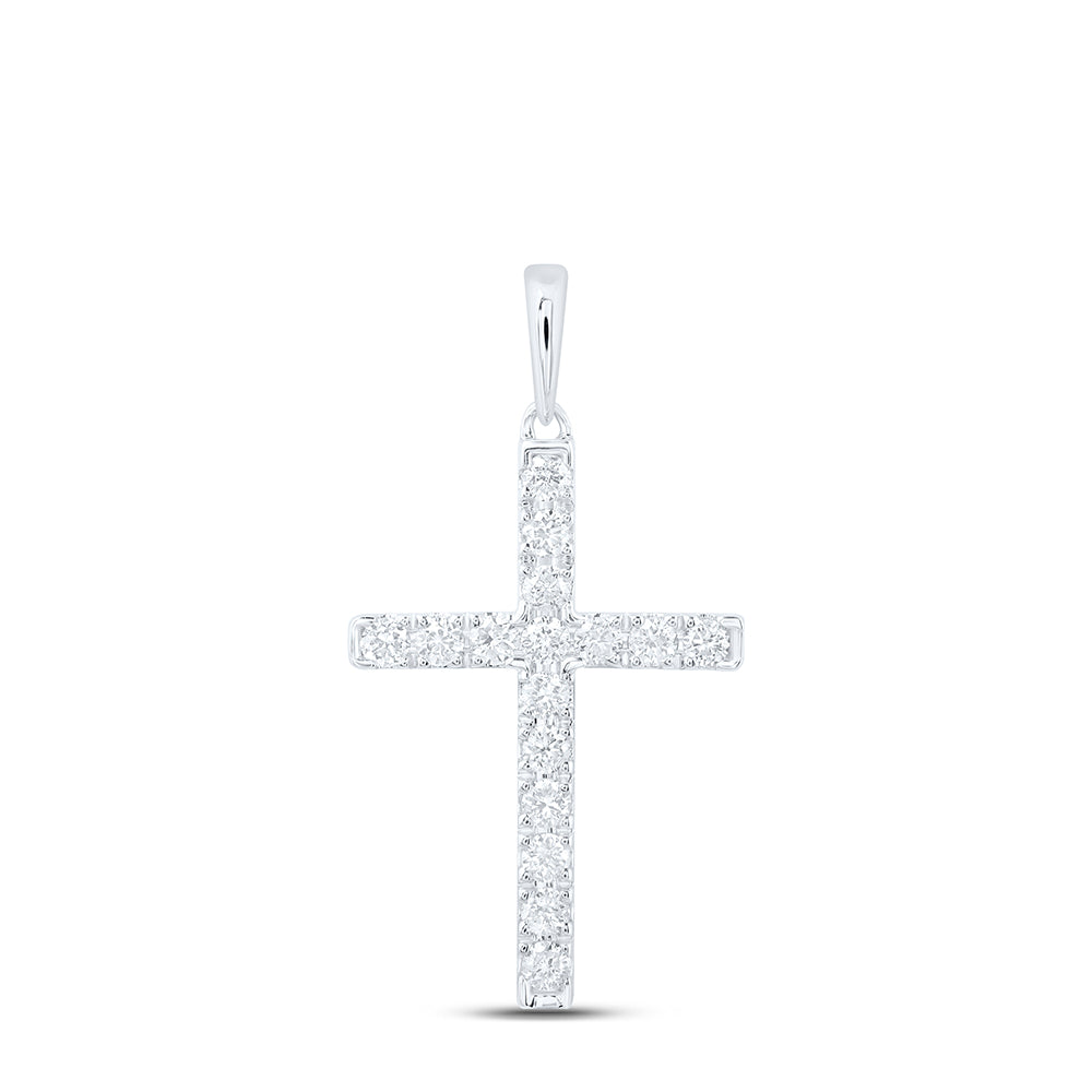 1/3CT-DIA CN CROSS PENDANT