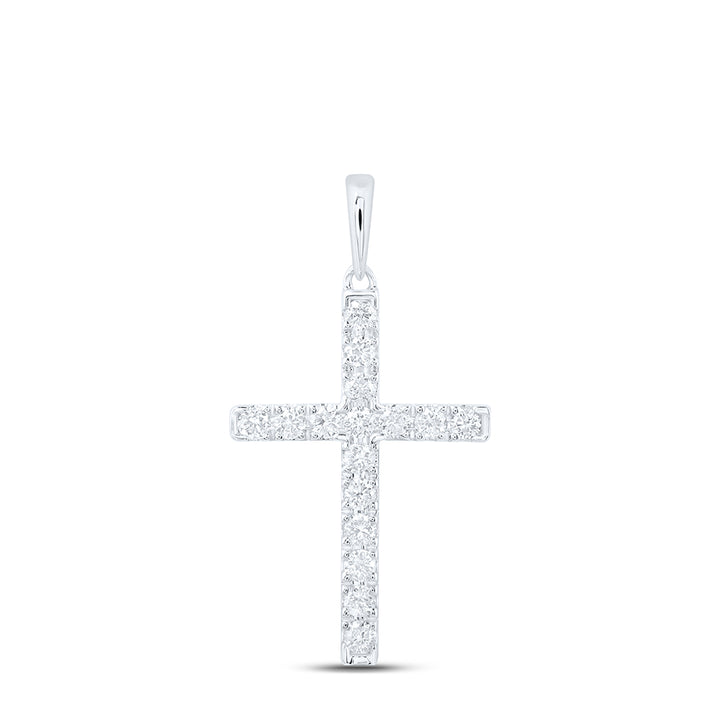 1/3CT-DIA CN CROSS PENDANT