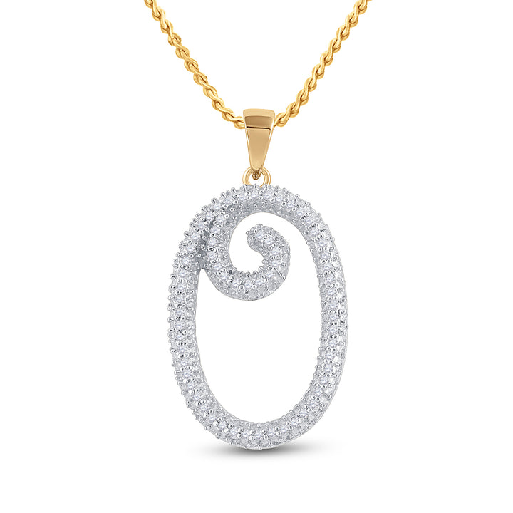 1/5CT-DIA P3 GIFT INITIAL "O" PENDENT