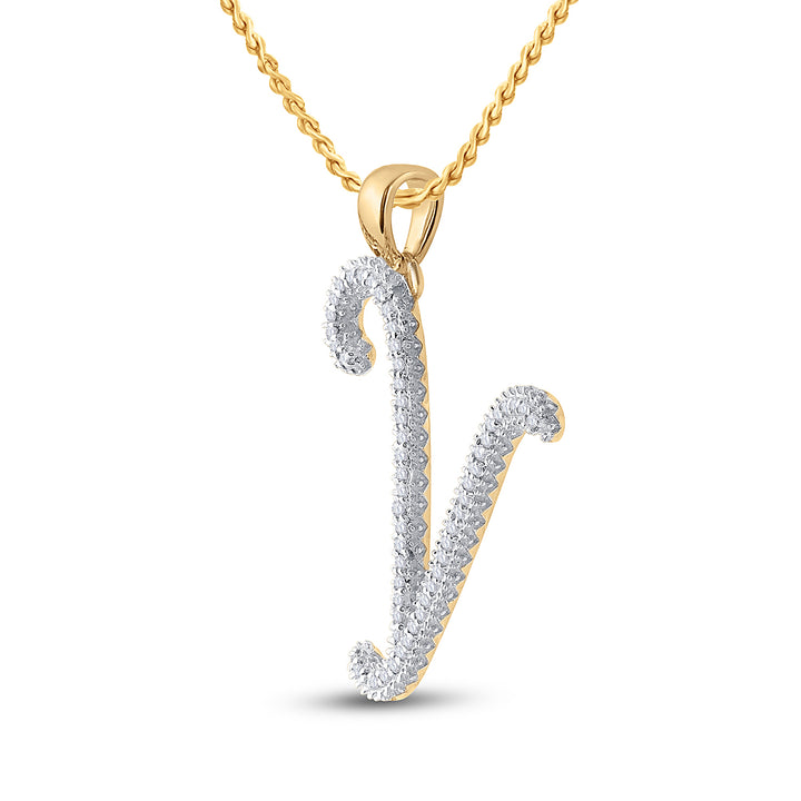 1/6CT-DIA GIFT INITIAL "Y" PENDENT