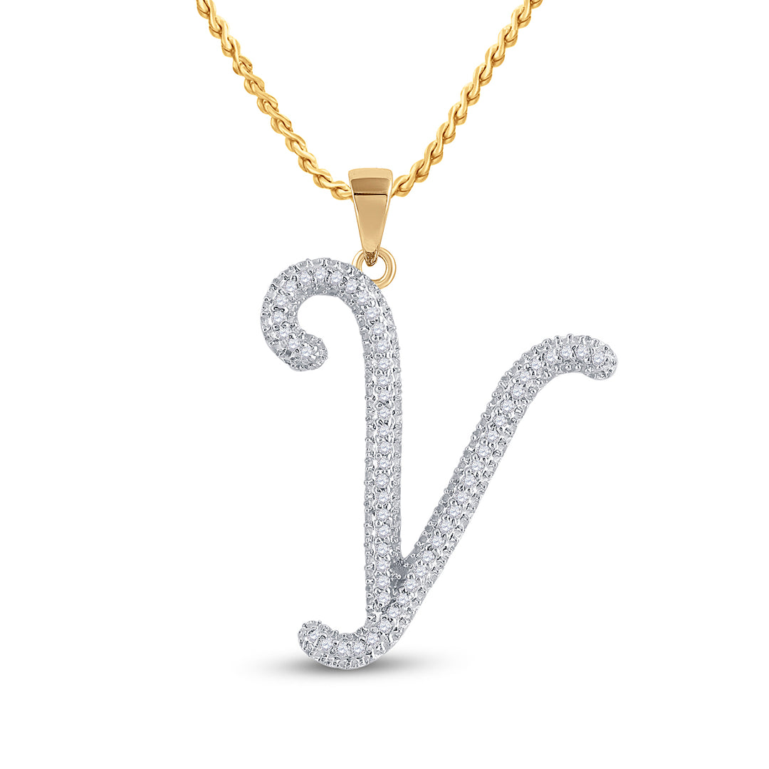 1/6CT-DIA GIFT INITIAL "Y" PENDENT