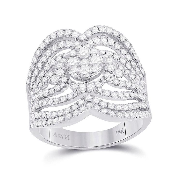 1 3/4CT-DIA ANA M FASHION RING