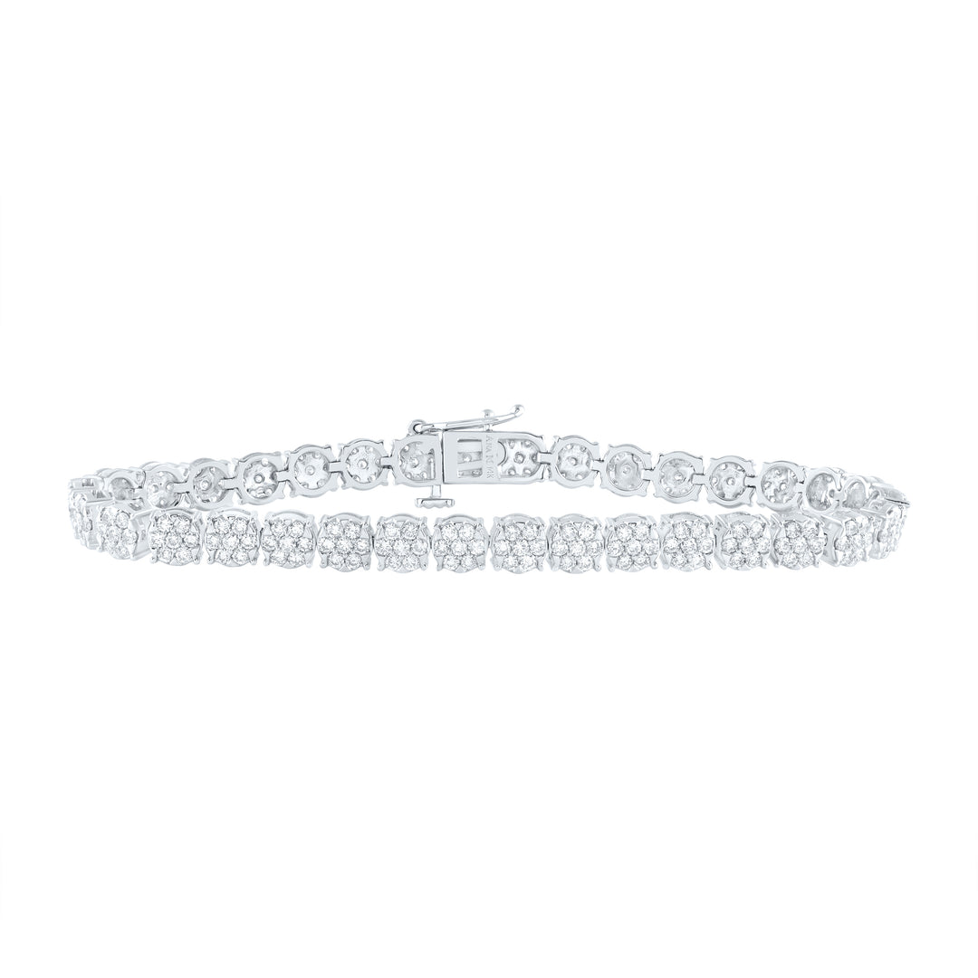 14kt White Gold Women's Diamond Bracelet 3-1/3 ctw