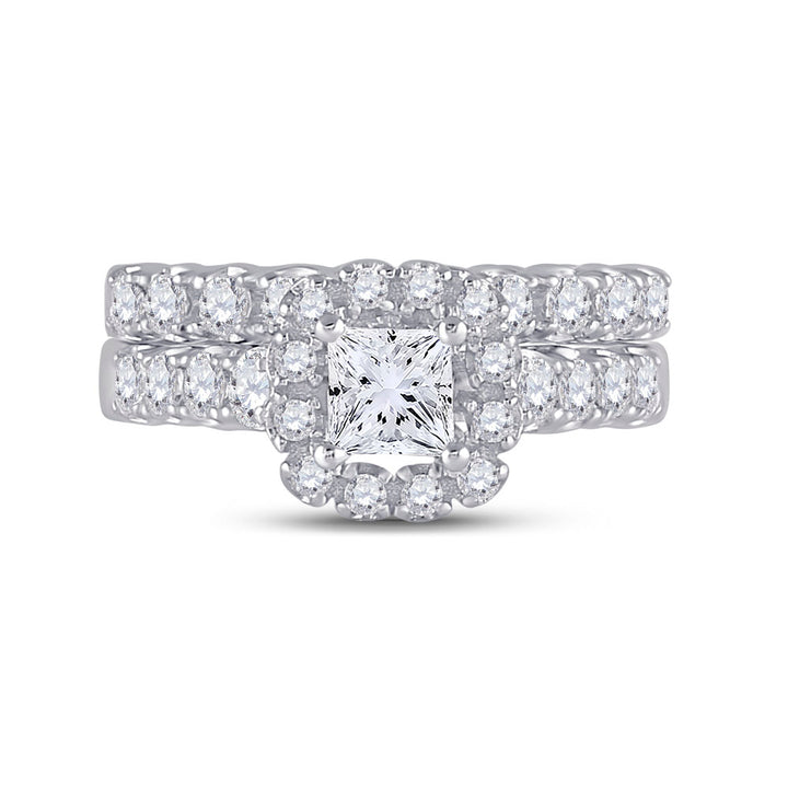 2 CTW-DIA ANA M 3/4CT-CPR BRIDAL SETS SINGLE HALO