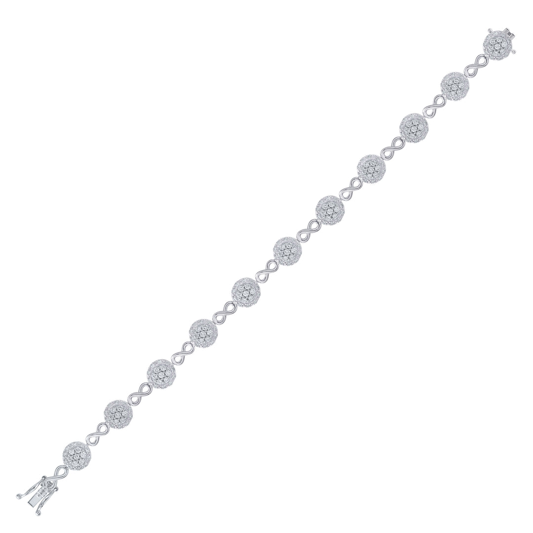 10kt White Gold Women's Brown Diamond Bracelet 2-1/5 ctw - view 2