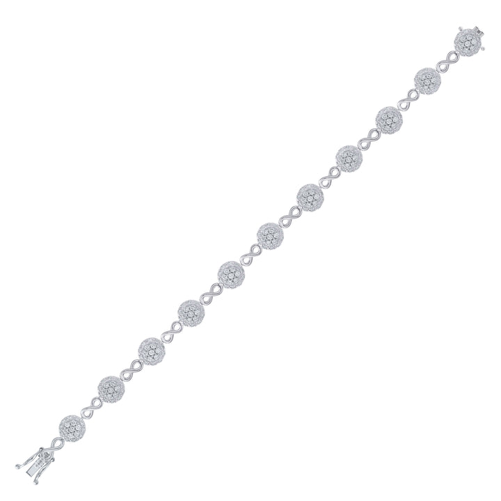 10kt White Gold Women's Brown Diamond Bracelet 2-1/5 ctw - view 2