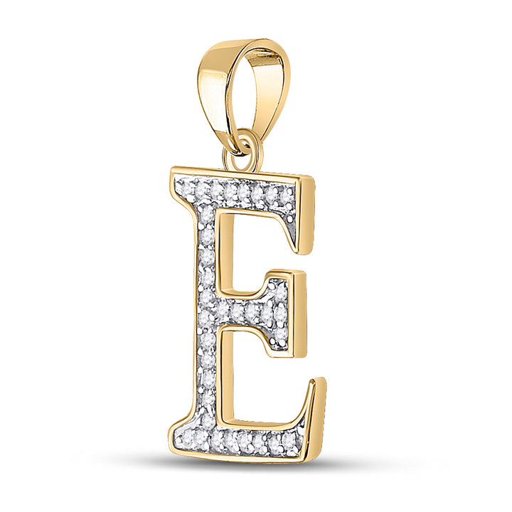 1/12CTW-DIA P1P2 LADIES INITIAL "E" PENDANT