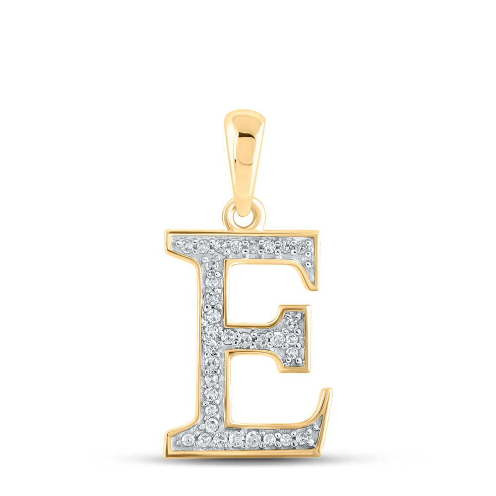 1/12CTW-DIA P1P2 LADIES INITIAL "E" PENDANT