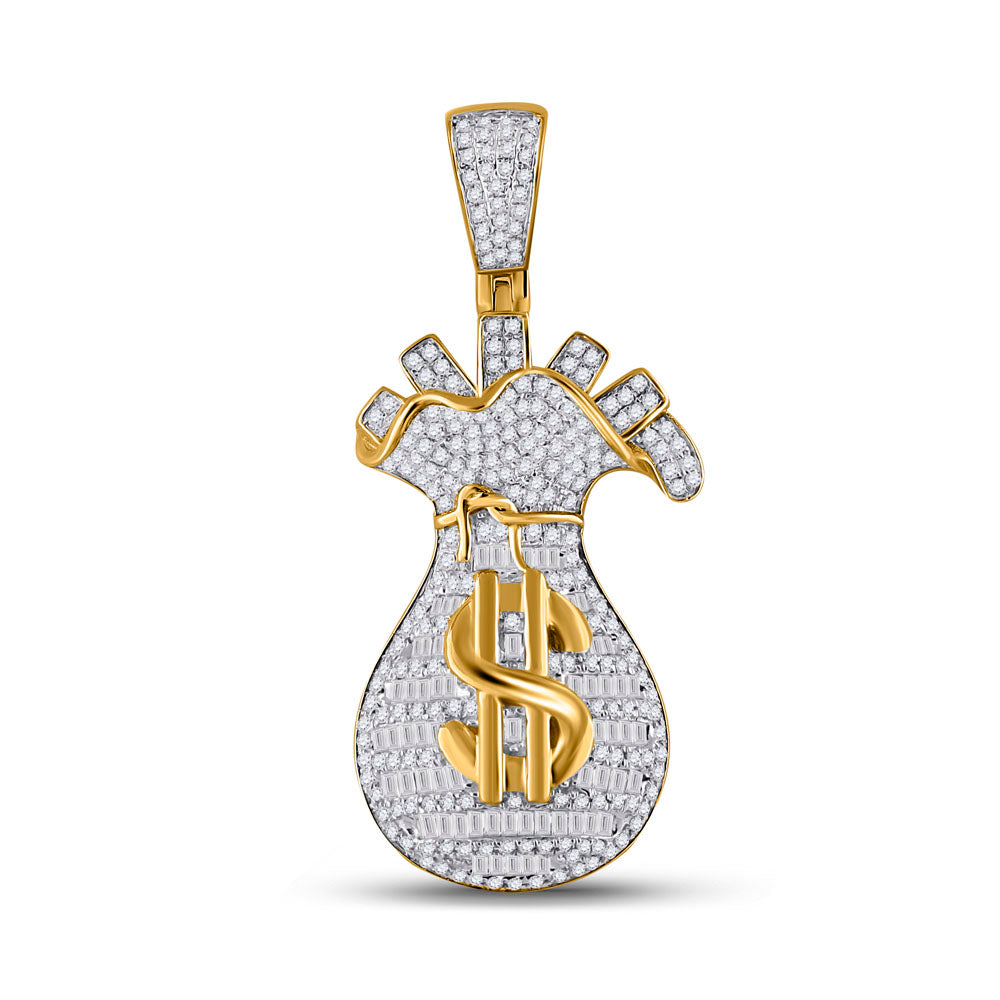 1 1/4CTW-DIA P1P2 MONEY BAG MENS CHARM