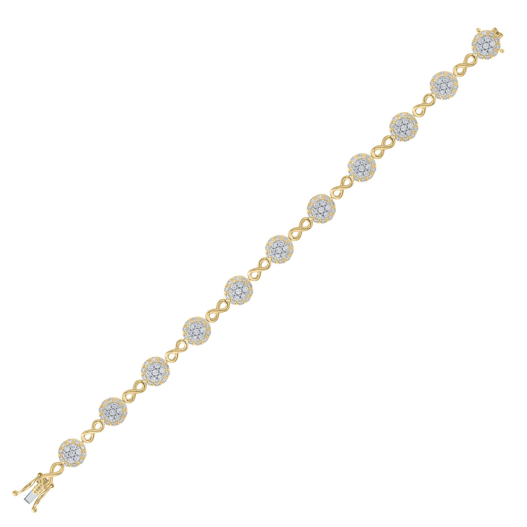 10kt Yellow Gold Women's Diamond Bracelet 2-1/5 ctw