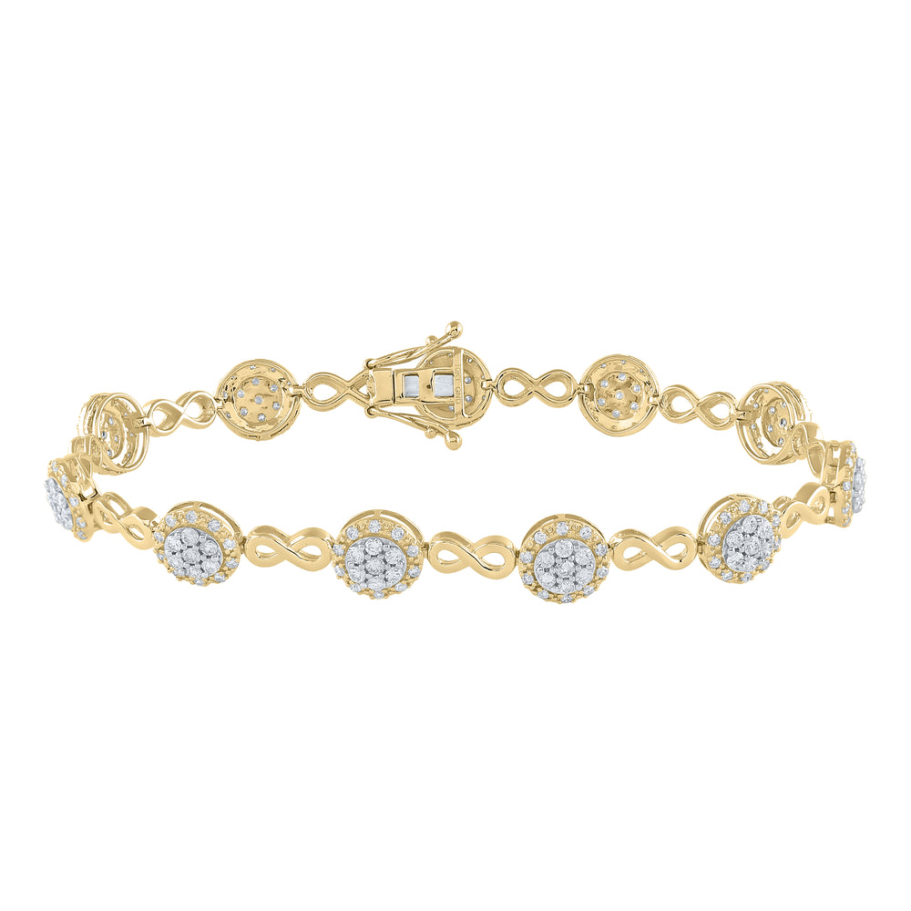 10kt Yellow Gold Women's Diamond Bracelet 2-1/5 ctw - view 2