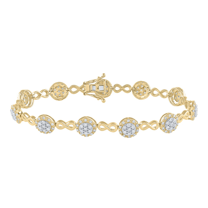 10kt Yellow Gold Women's Diamond Bracelet 2-1/5 ctw - view 2