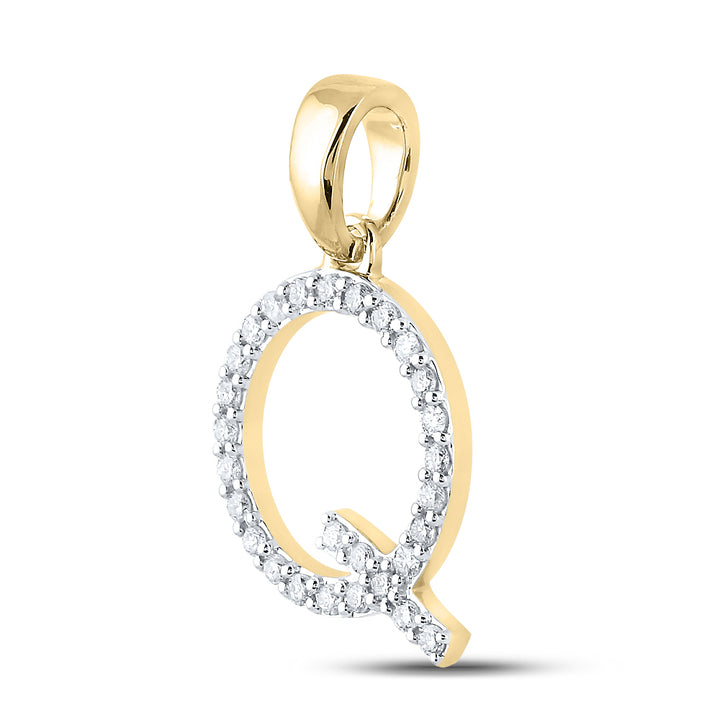 1/5CT-DIA CN LADIES INITIAL "Q" PENDANT