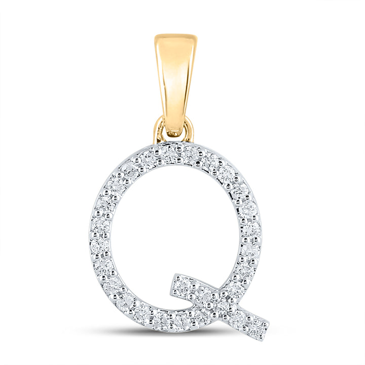 1/5CT-DIA CN LADIES INITIAL "Q" PENDANT