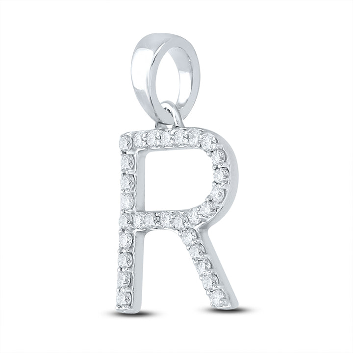 1/5CT-DIA CN LADIES INITIAL "R" PENDANT