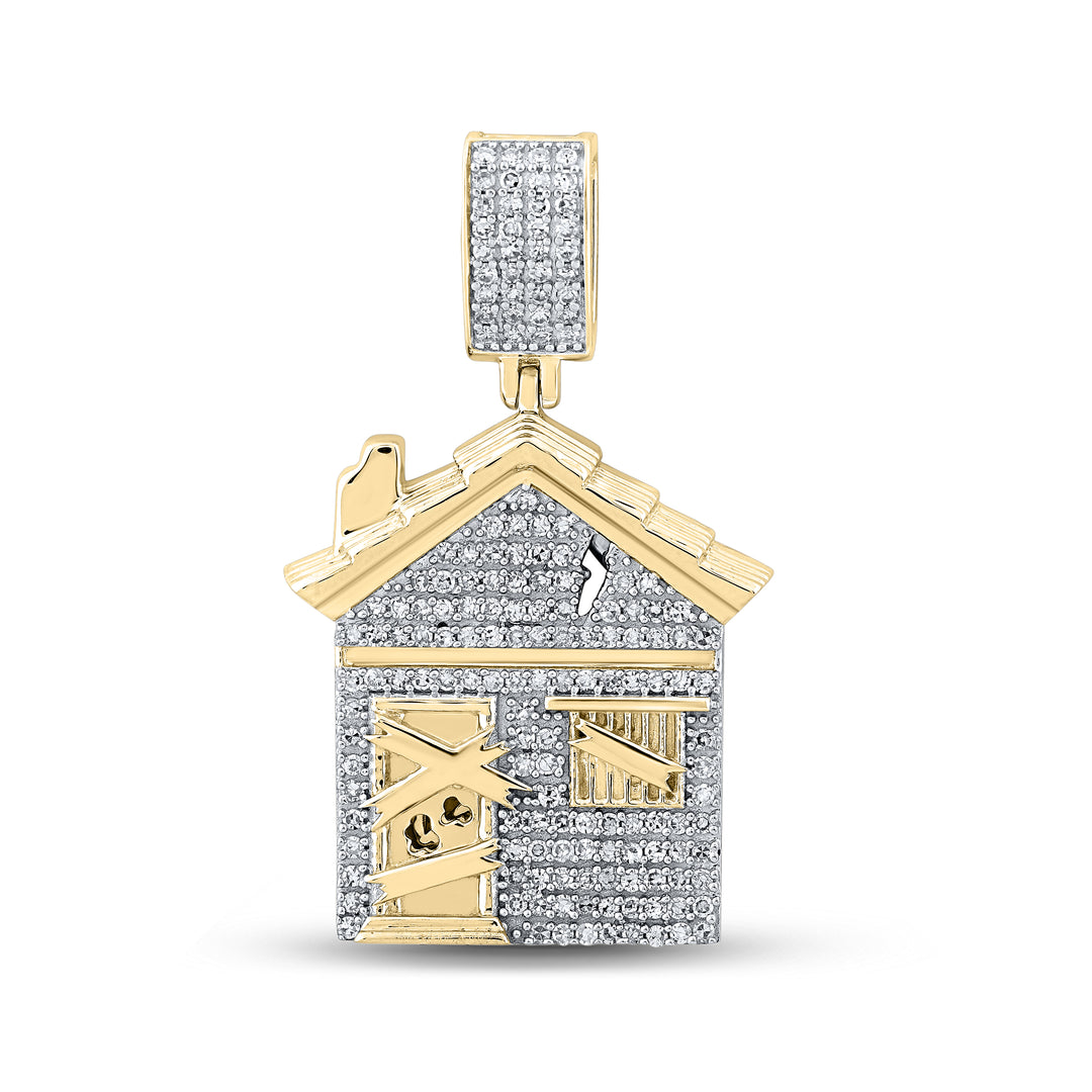 3/4CT-DIA NK TRAP HOUSE MENS CHARM