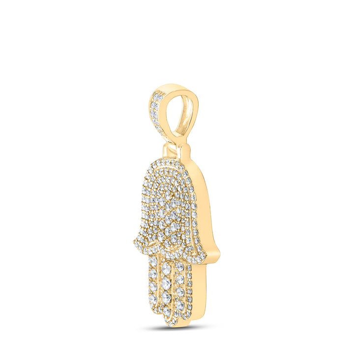 2CTW-DIA CN HAMSA MENS CHARM