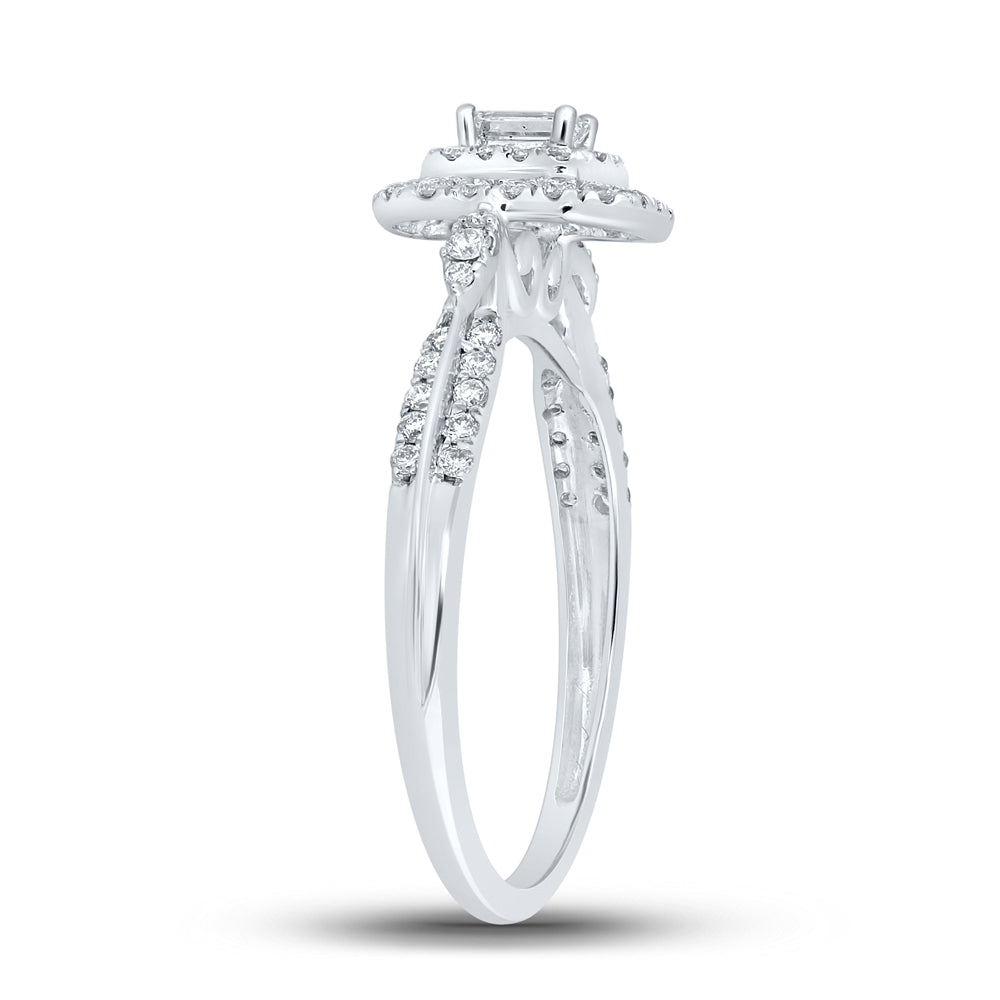 1/2CTW-DIA ANA 1/6CT-CEMRD FASHION RING