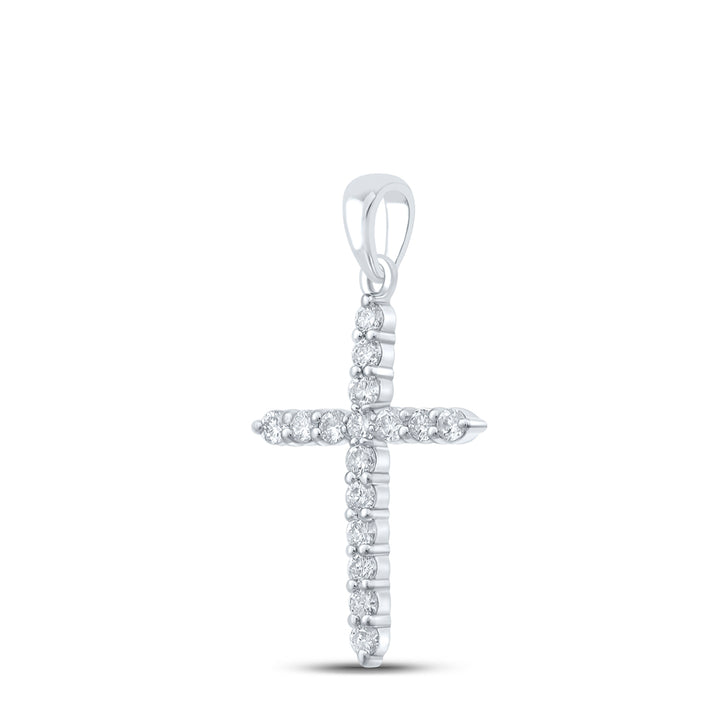 1/2CTW-DIA CN CROSS PENDANT