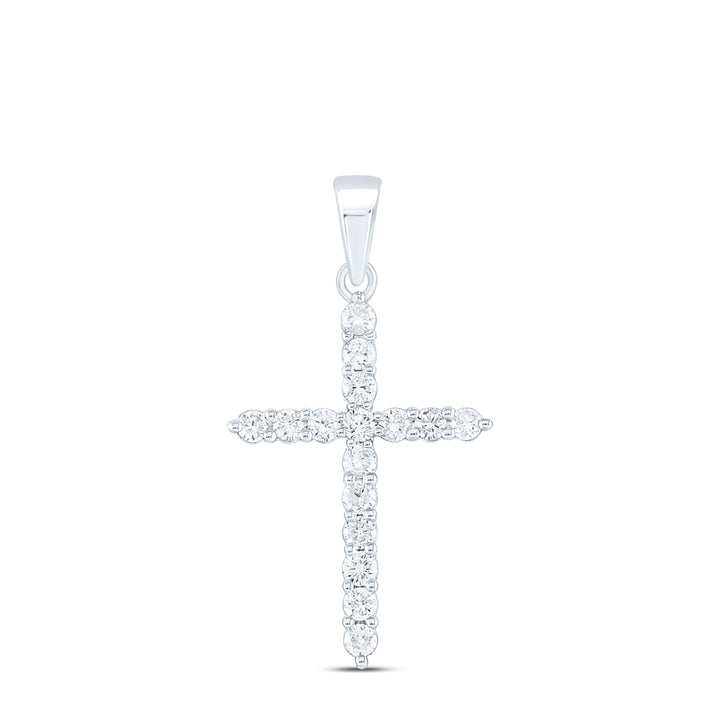 1/2CTW-DIA CN CROSS PENDANT