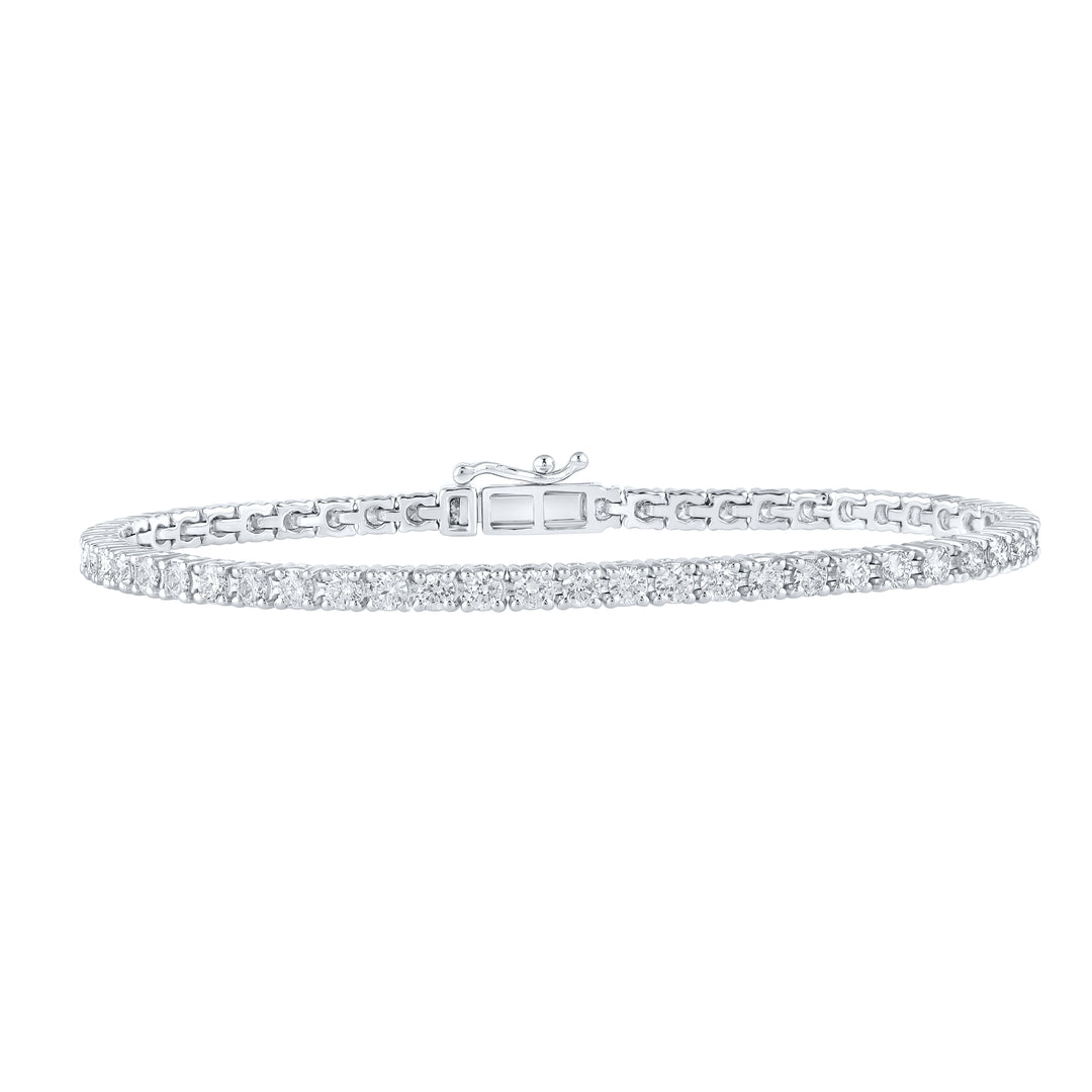 10kt White Gold Women's Diamond Tennis Bracelet 4 ctw