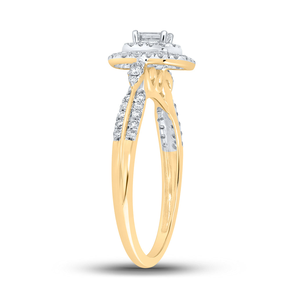 1/2CTW-DIA ANA M 1/6CT-CEMRD FASHION RING