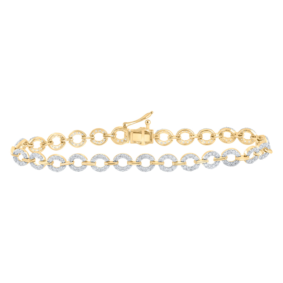 10kt Yellow Gold Women's Diamond Bracelet 1-1/2 ctw