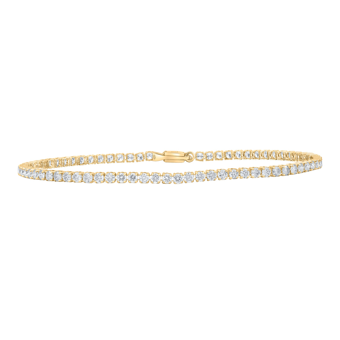 14kt Yellow Gold Women's Diamond Tennis Bracelet 3 ctw