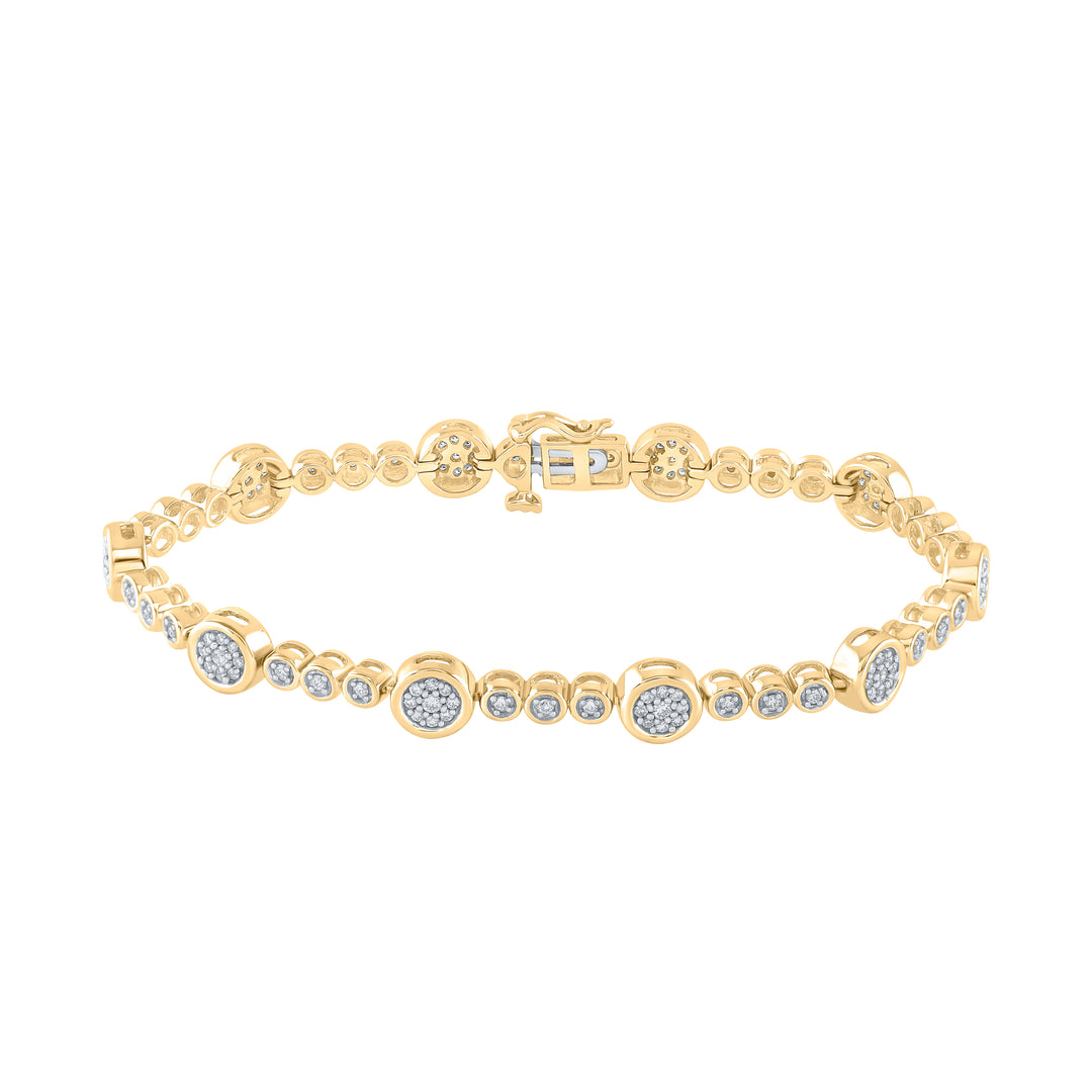 10kt Yellow Gold Women's Diamond Bracelet 1 ctw