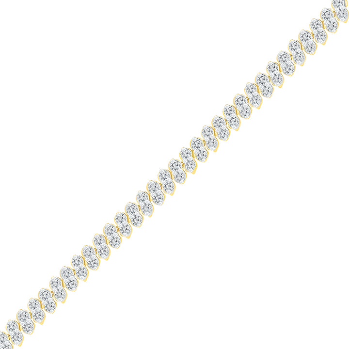10kt Yellow Gold Women's Diamond Bracelet 1-1/2 ctw