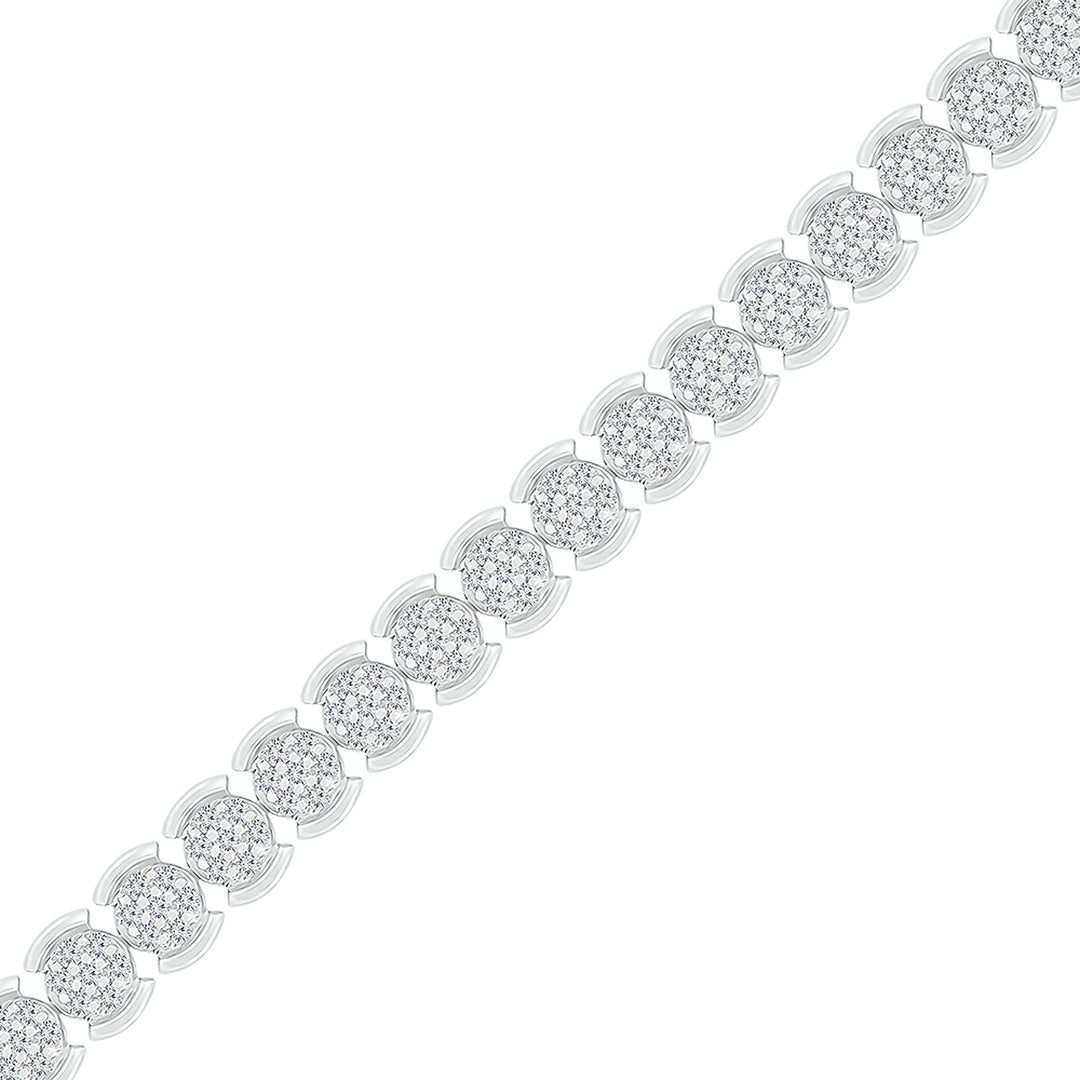 10kt White Gold Women's Diamond Bracelet 2 ctw