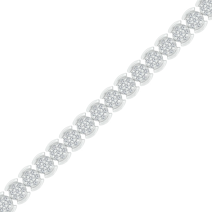 10kt White Gold Women's Diamond Bracelet 2 ctw