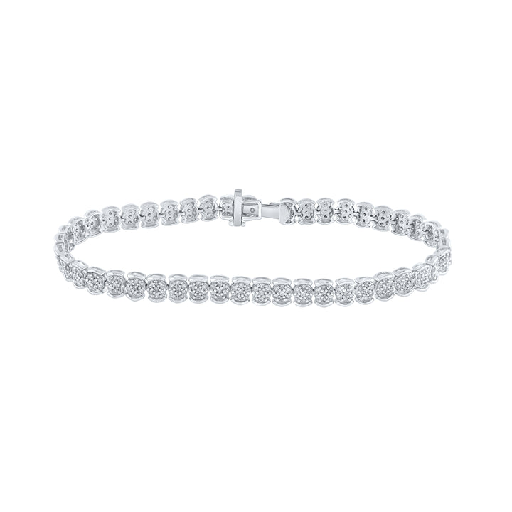 10kt White Gold Women's Diamond Bracelet 2 ctw - view 2