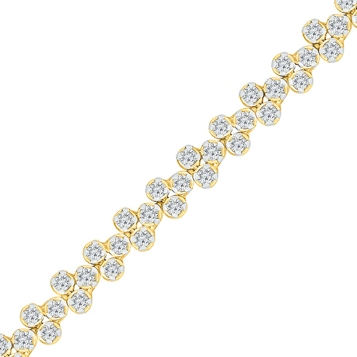 10kt Yellow Gold Women's Diamond Bracelet 2 ctw