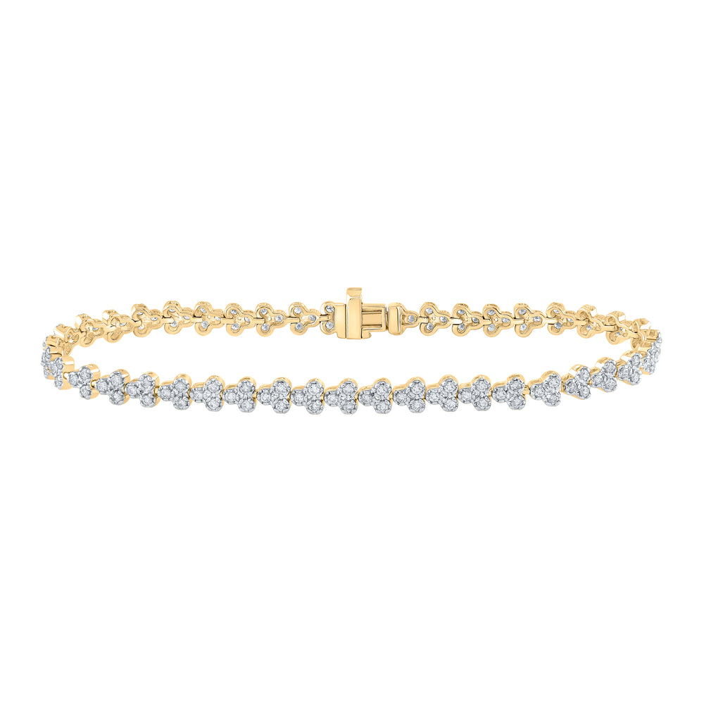 10kt Yellow Gold Women's Diamond Bracelet 2 ctw - view 2