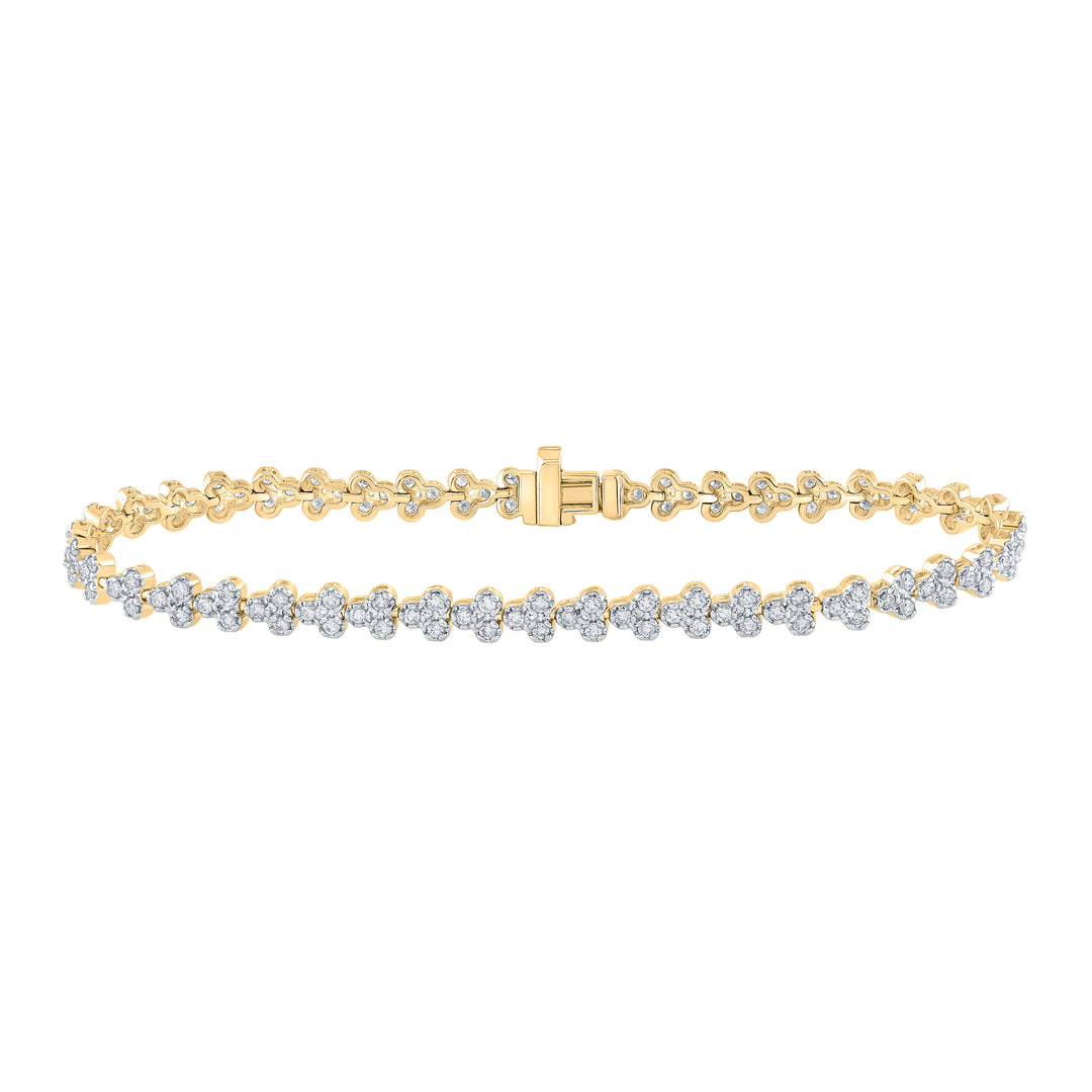 10kt Yellow Gold Women's Diamond Bracelet 2 ctw - view 2