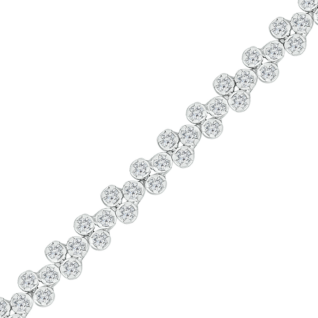 10kt White Gold Women's Diamond Bracelet 2 ctw