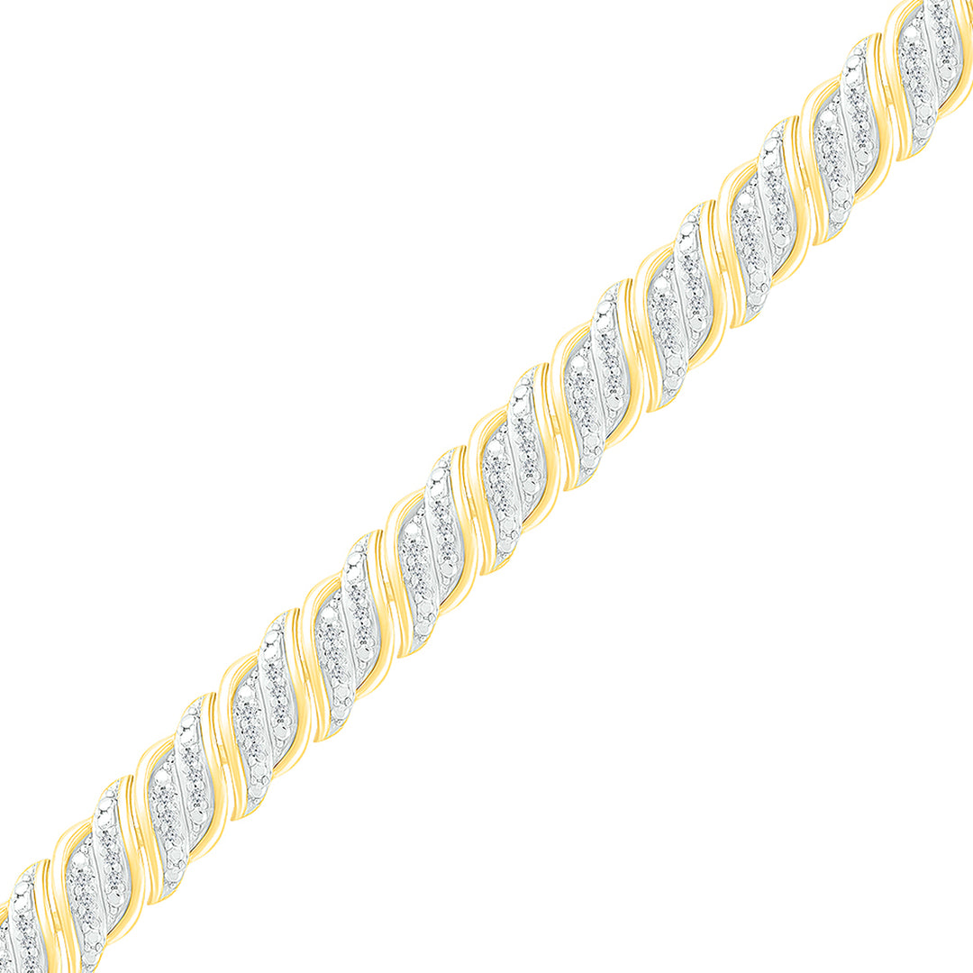 10kt Yellow Gold Women's Diamond Bracelet 1/2 ctw