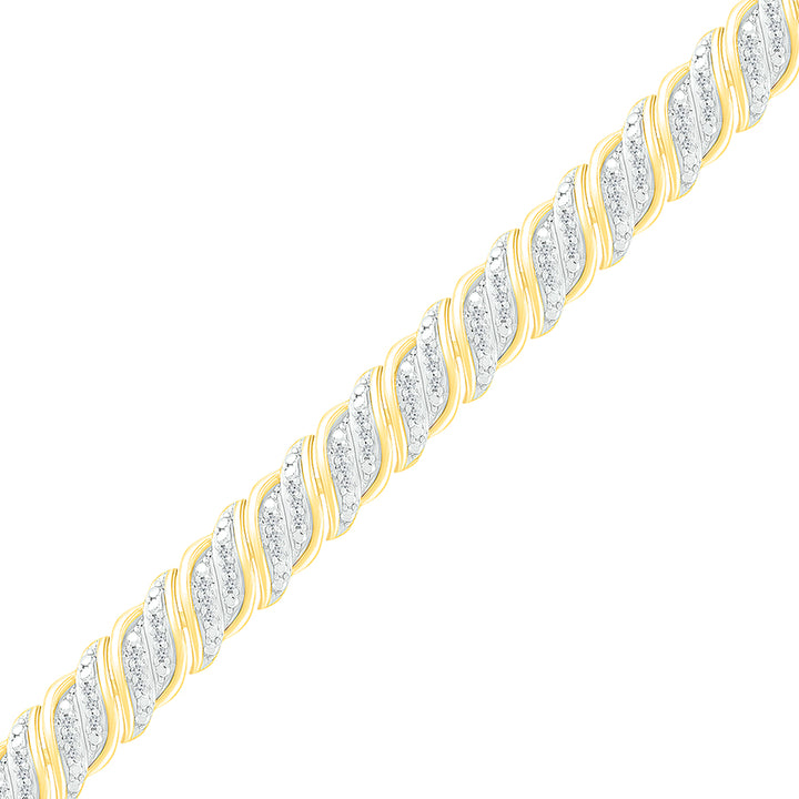 10kt Yellow Gold Women's Diamond Bracelet 1/2 ctw