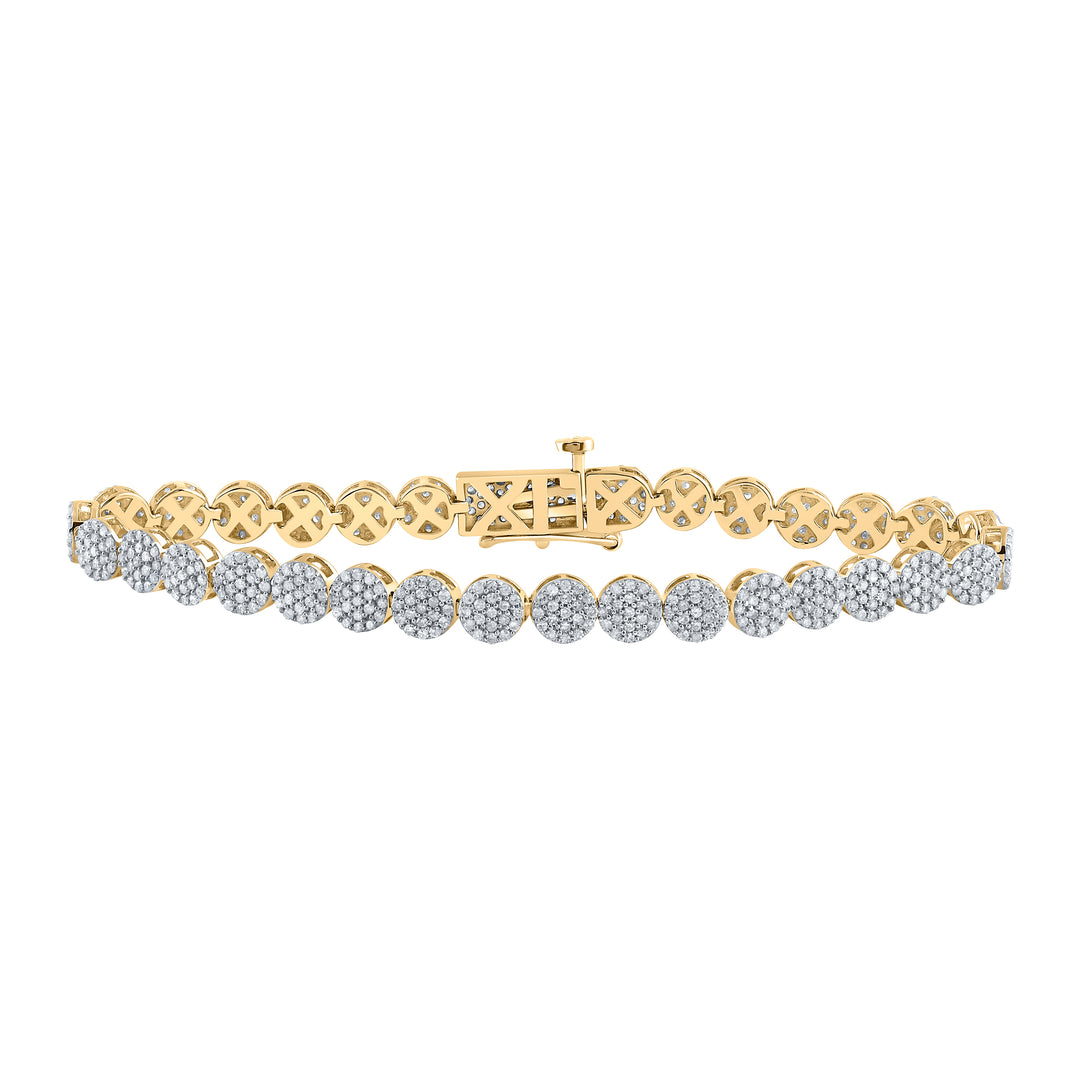 10kt Yellow Gold Women's Diamond Bracelet 2-1/3 ctw