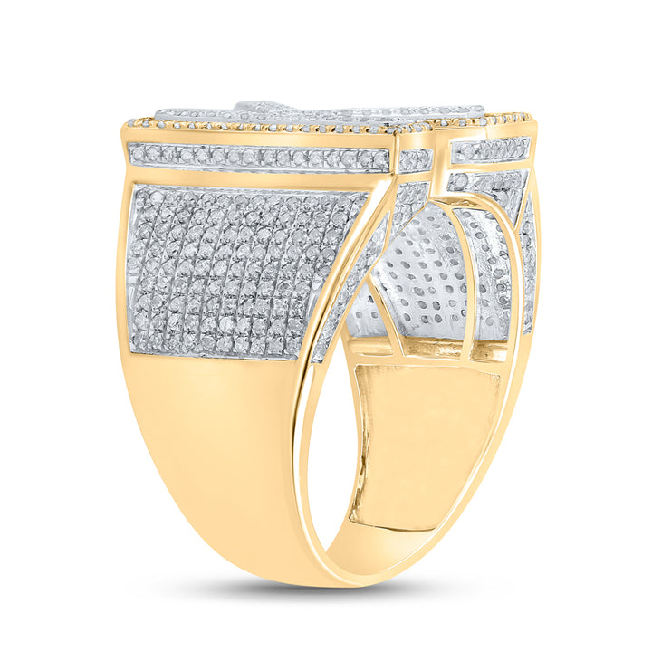 1 1/5CTW-DIA P1P2 INITIAL "K" MENS RING