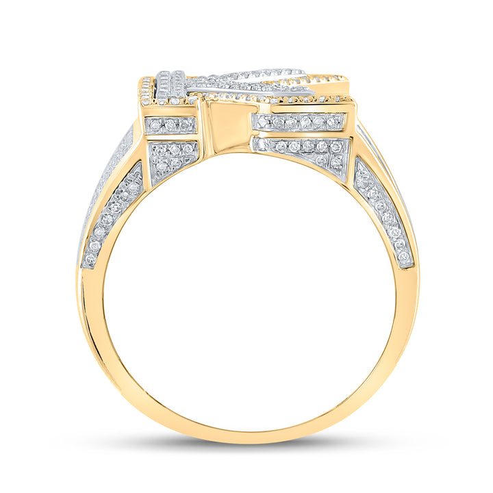 1 1/5CTW-DIA P1P2 INITIAL "K" MENS RING